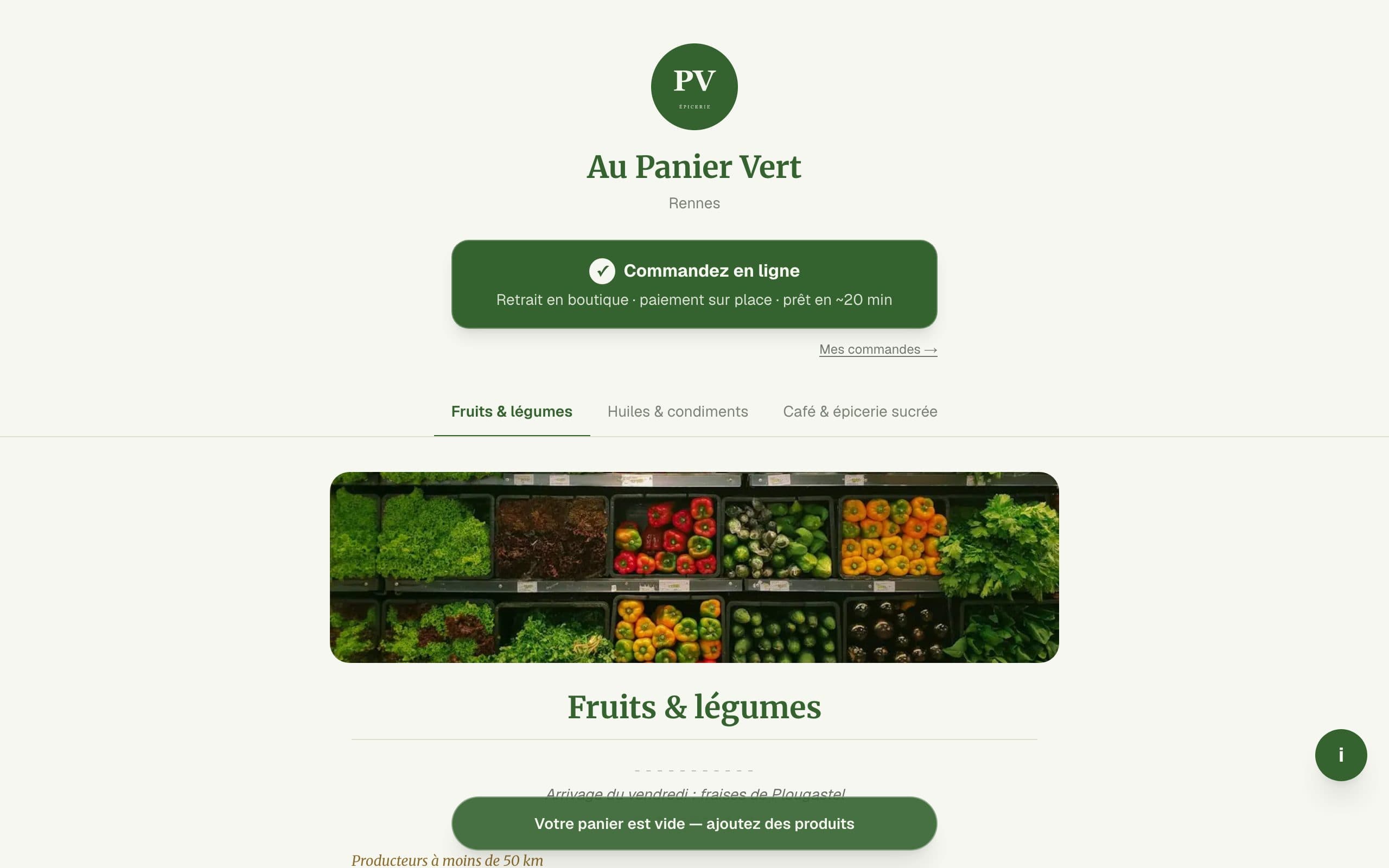 Exemple de site bonappli pour votre épicerie